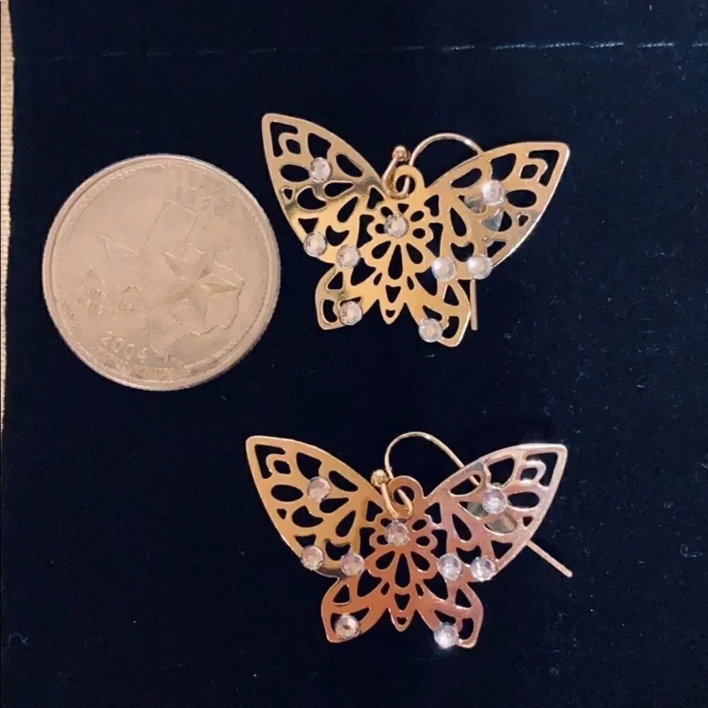 Butterfly dangle earrings